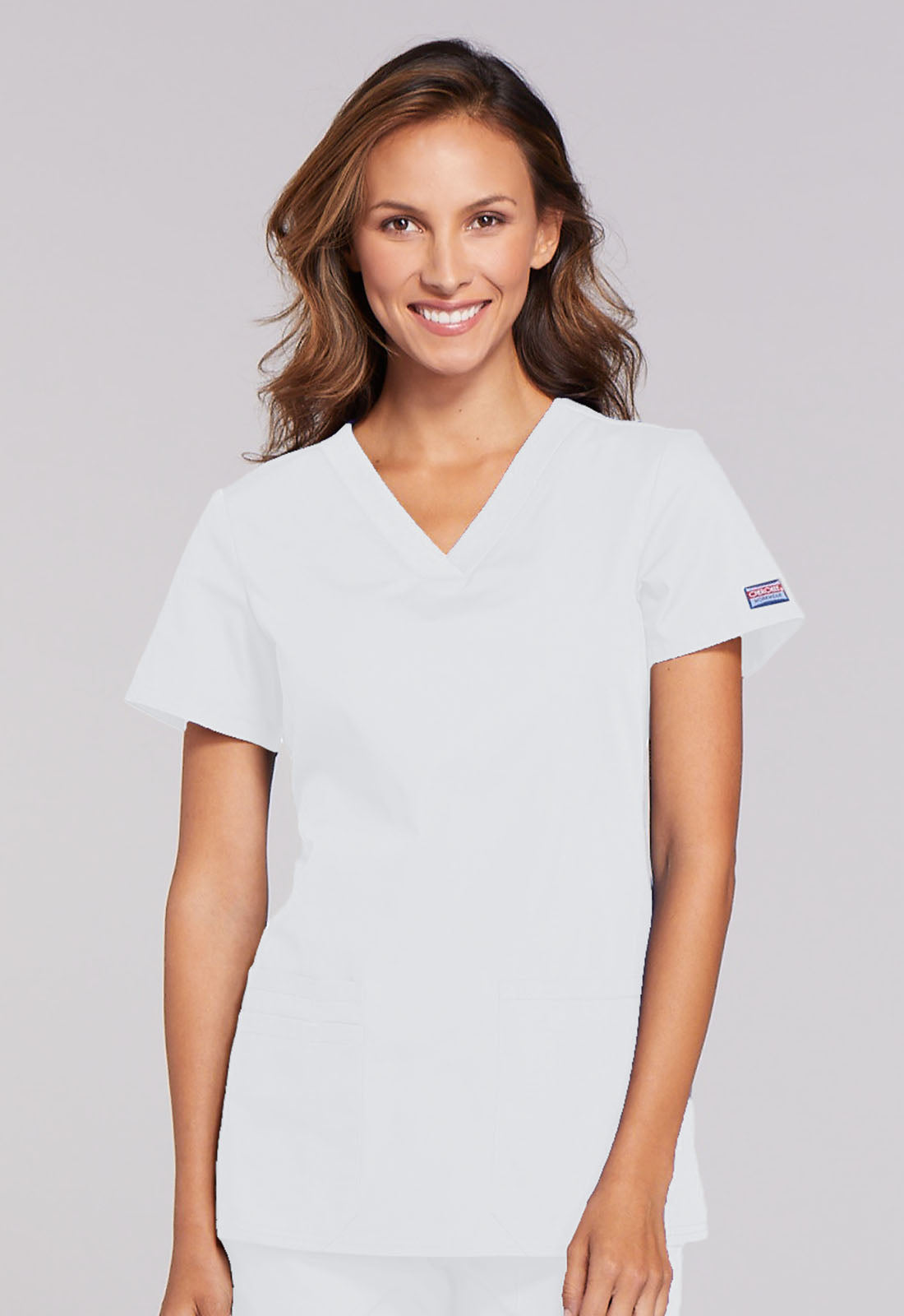 Women's V-Neck Top - White