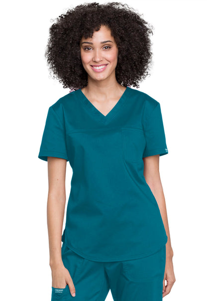 Women's Tuckable V-Neck O.R. Top - Caribbean Blue