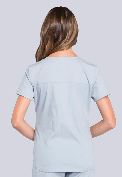 Women's V-Neck Top - Grey