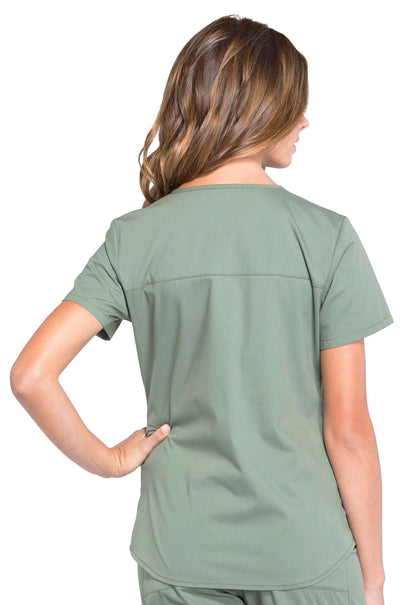 Women's V-Neck Top - Olive