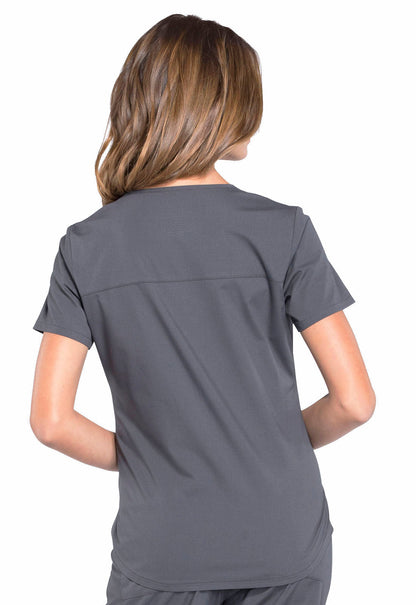 Women's V-Neck Top - Pewter