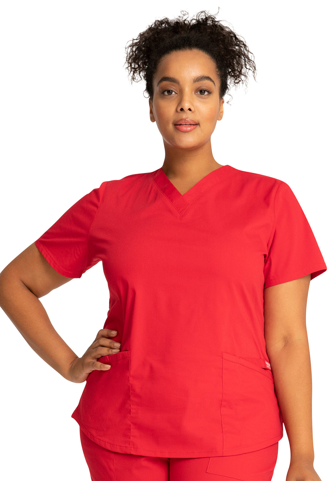 Women's V-Neck Top - Red