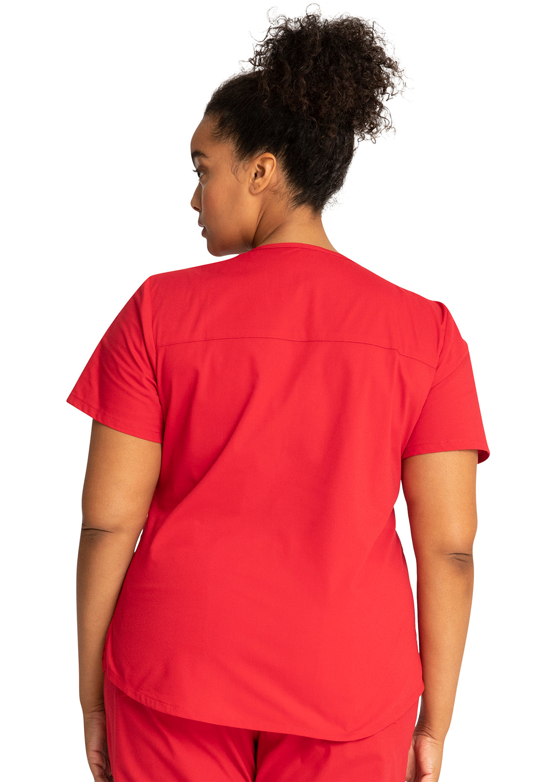 Women's V-Neck Top - Red