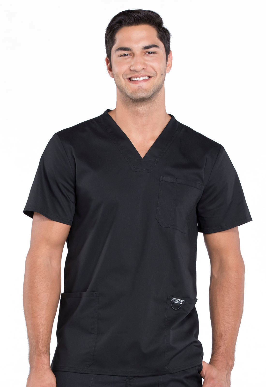Men's V-Neck Top - Black