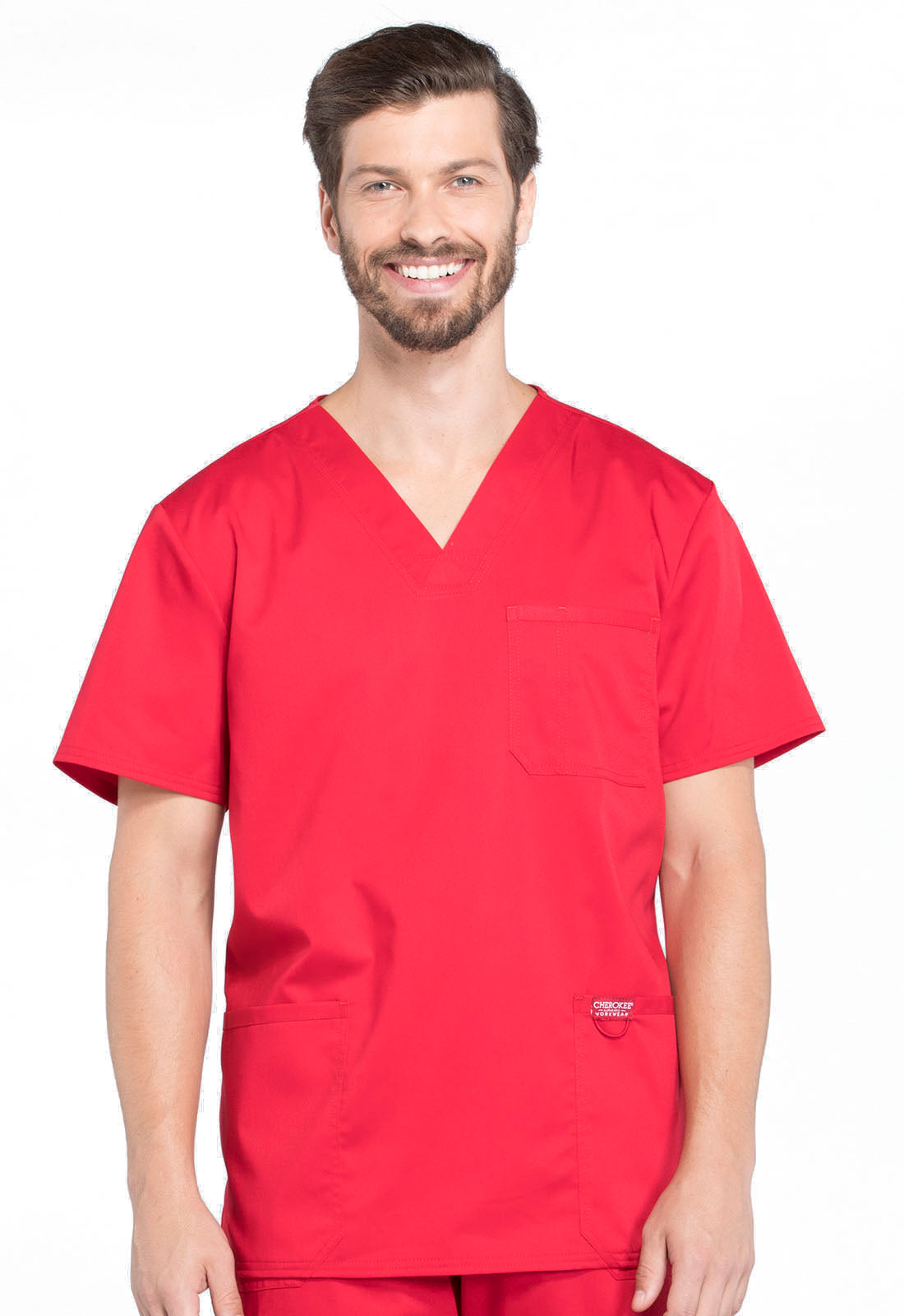 Men's V-Neck Top - Red