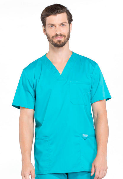 Men's V-Neck Top - Teal Blue