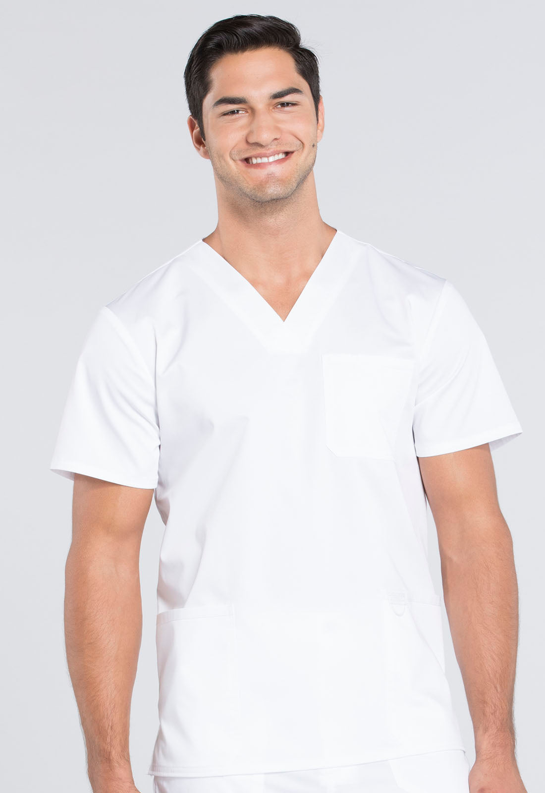 Men's V-Neck Top - White