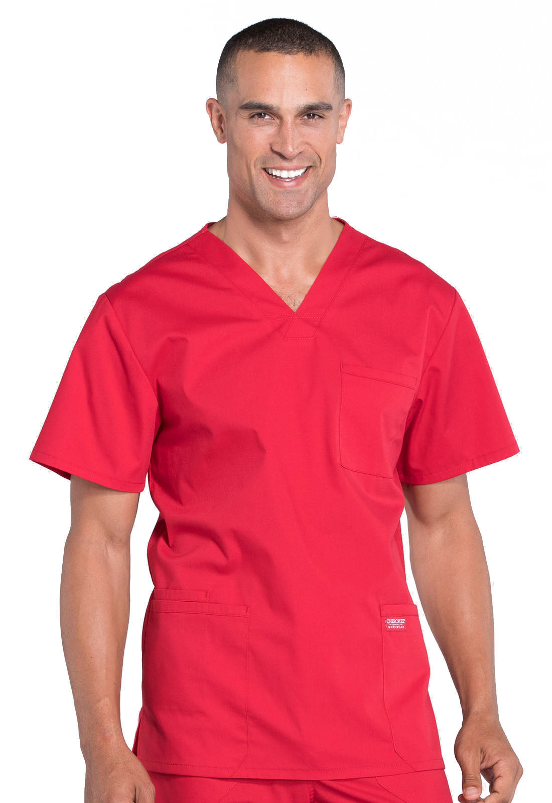 Men's V-Neck Top - Red