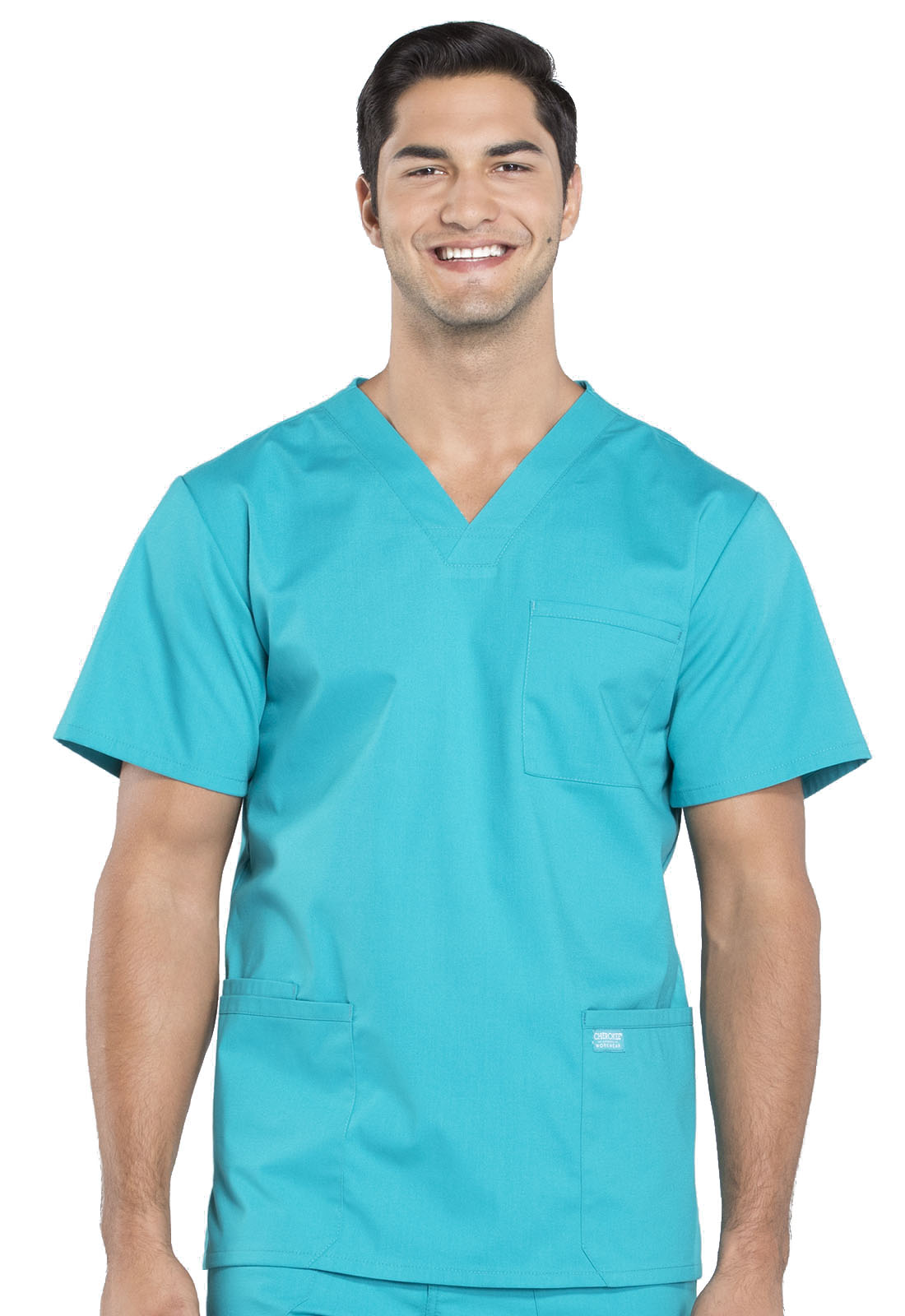 Men's V-Neck Top - Teal Blue