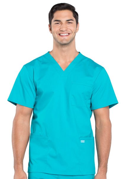 Men's V-Neck Top - Teal Blue