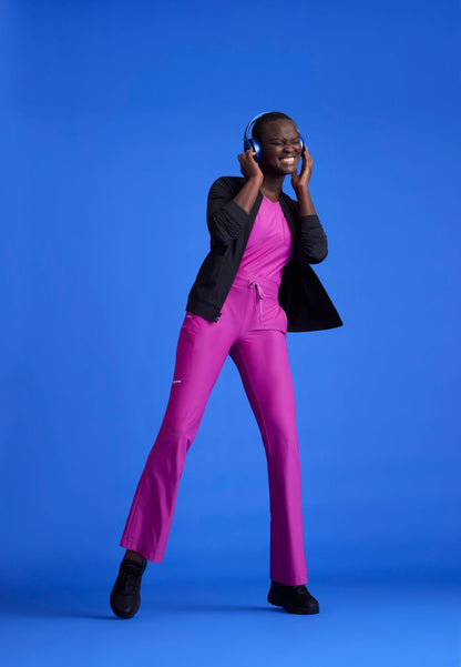 Glide Knit Flare Pant - Deep Magenta - Jen's Scrubs