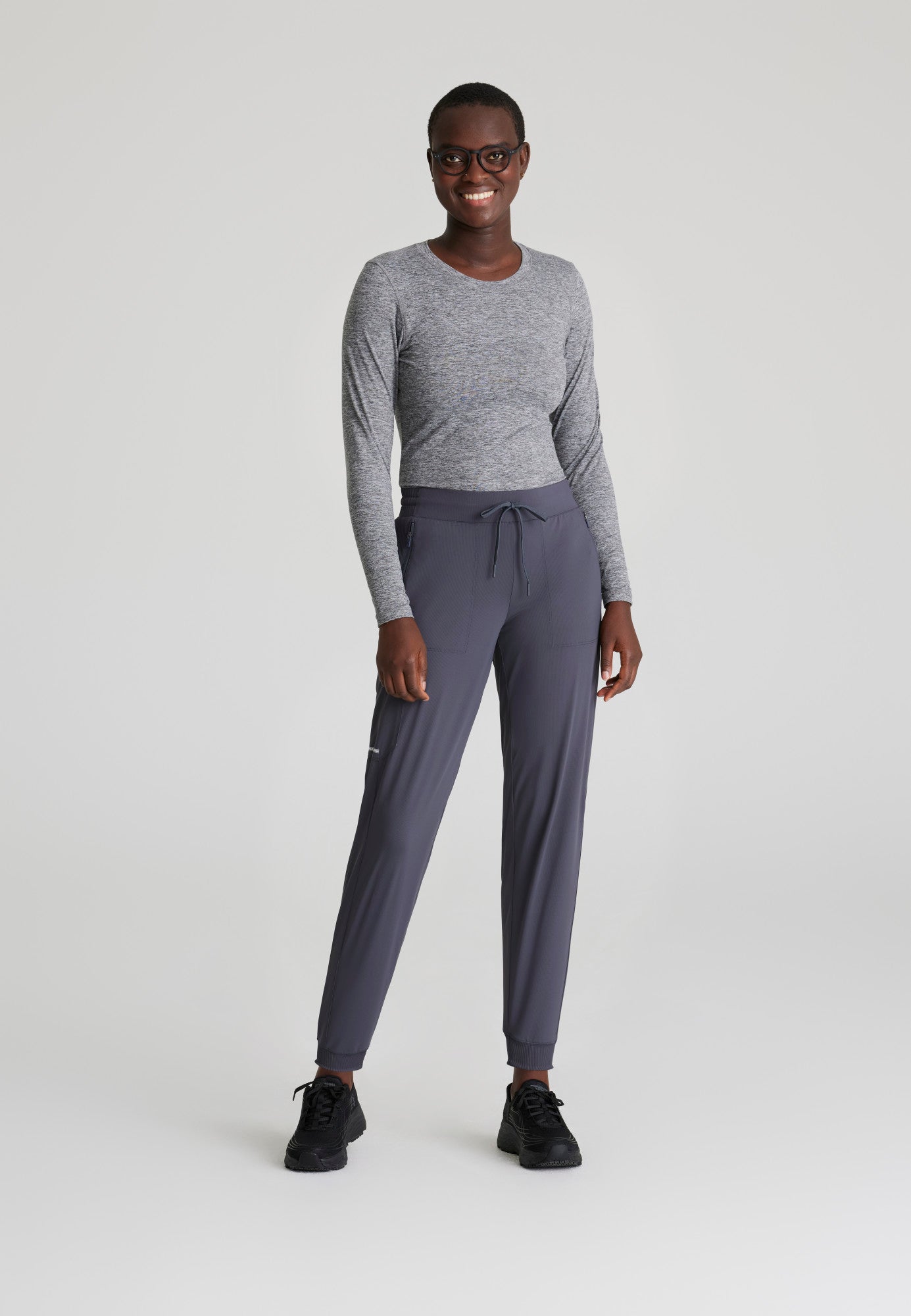 Pace Knit Jogger - Pewter - Jen's Scrubs
