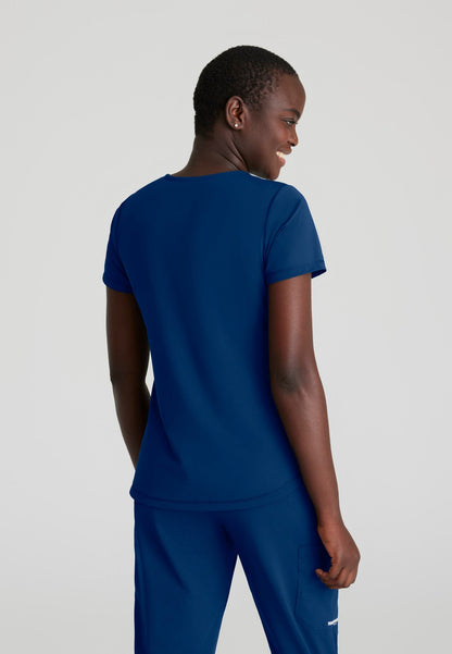 Serene Knit Top - Navy - Jen's Scrubs