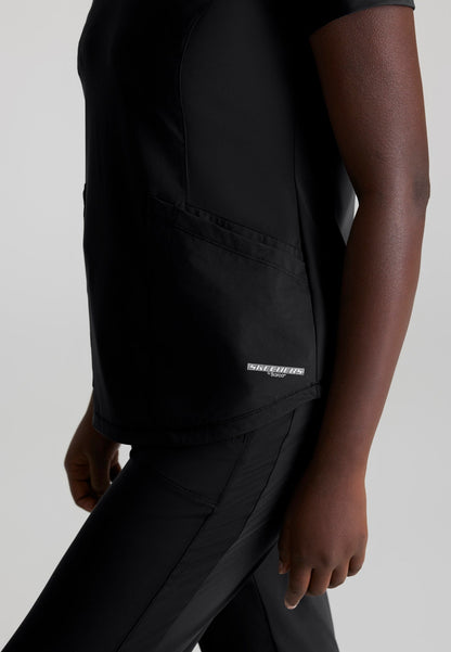 Serene Knit Top - Black - Jen's Scrubs