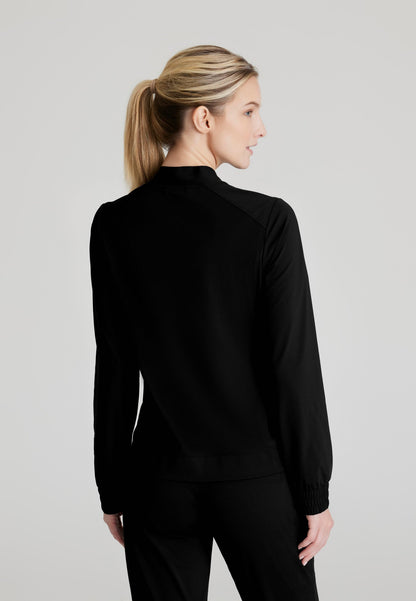 Contour Knit Warm-Up - Black - Jen's Scrubs