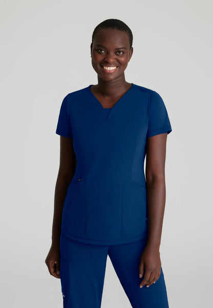 Serene Knit Top - Navy - Jen's Scrubs