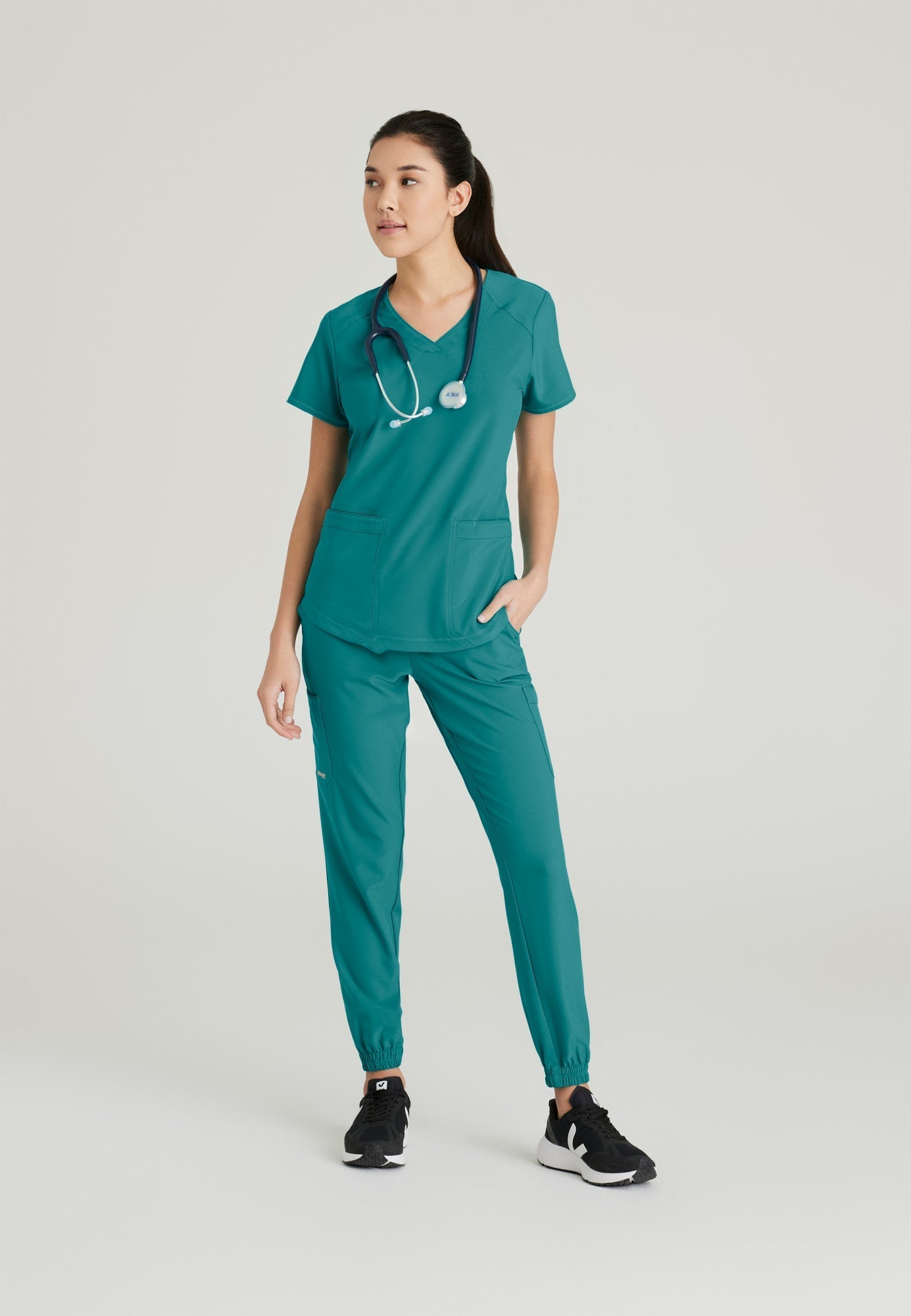 Rhythm Top - Teal - Jen's Scrubs