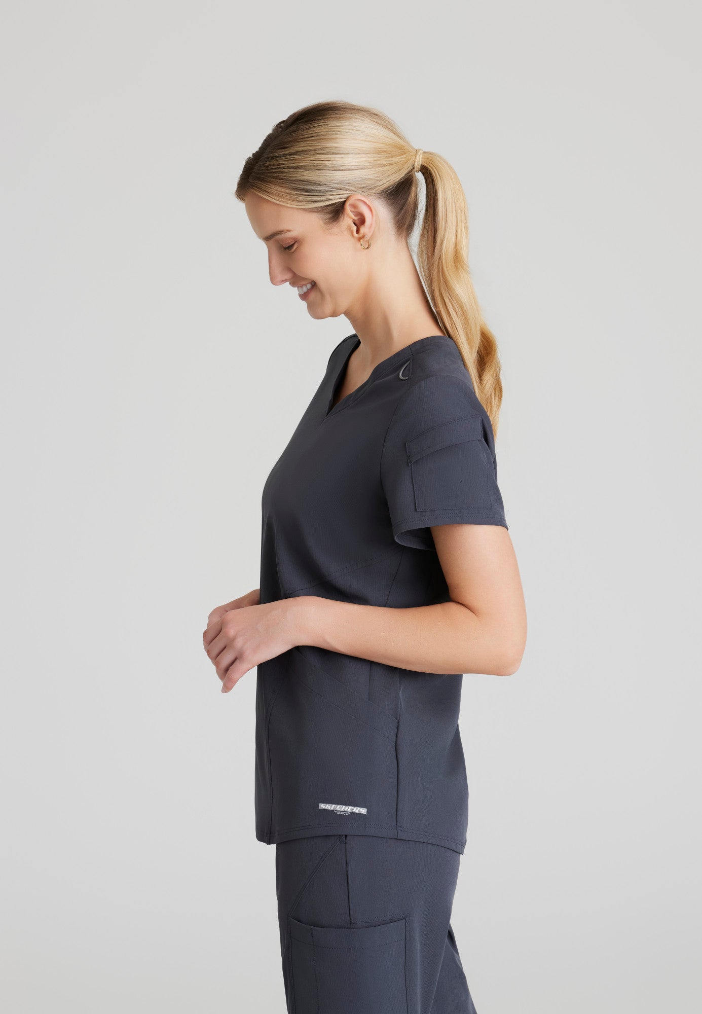Aura Top - Pewter - Jen's Scrubs