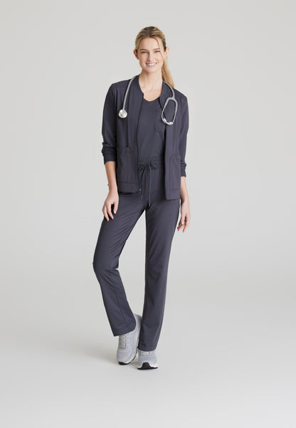 Flow Knit Top - Pewter - Jen's Scrubs