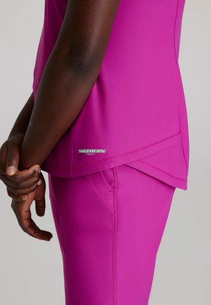 Flow Knit Top - Deep Magenta - Jen's Scrubs