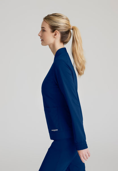 Contour Knit Warm-Up - Navy - Jen's Scrubs