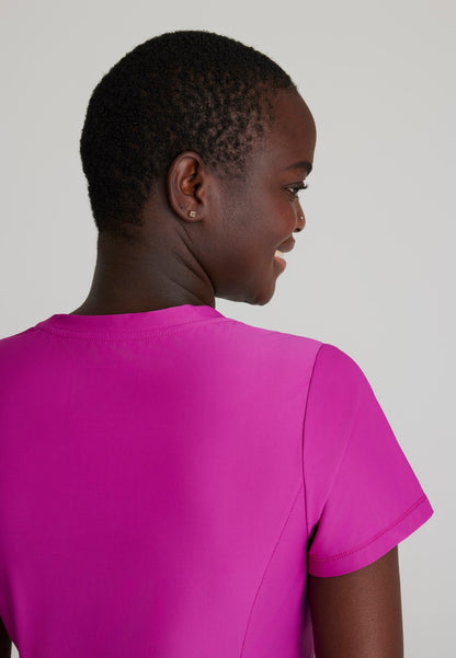 Flow Knit Top - Deep Magenta - Jen's Scrubs