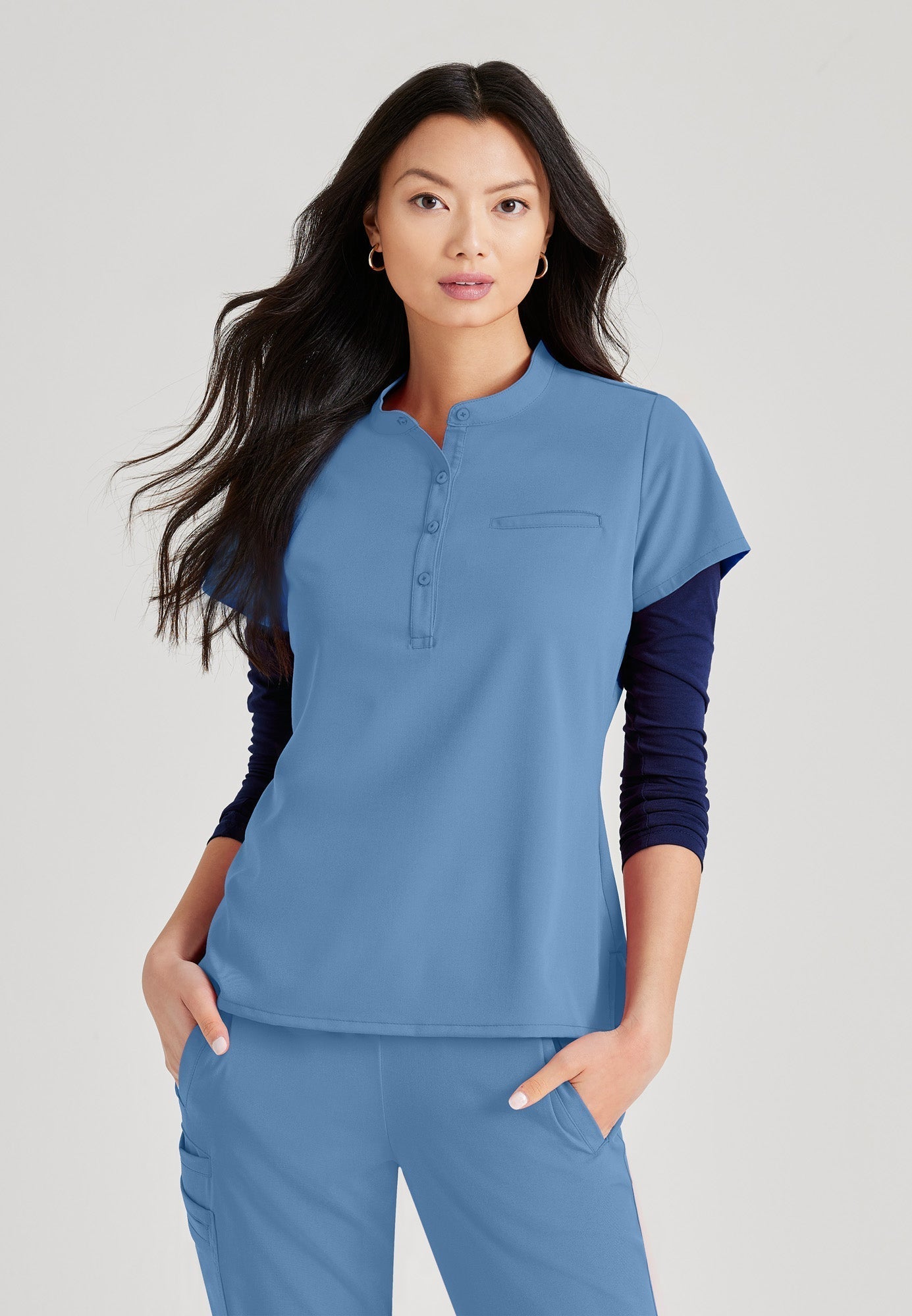 Mission Top - Ciel Blue - Jen's Scrubs