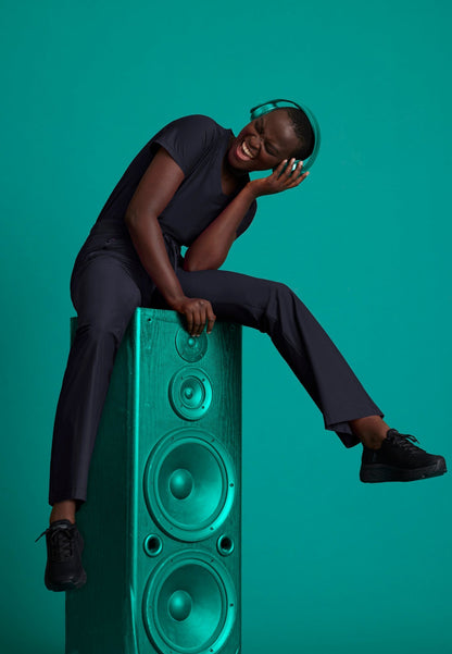 Glide Knit Flare Pant - Navy - Jen's Scrubs