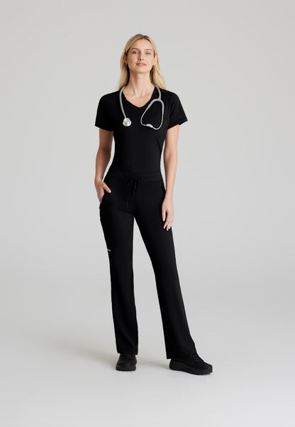 Flow Knit Top - Black - Jen's Scrubs