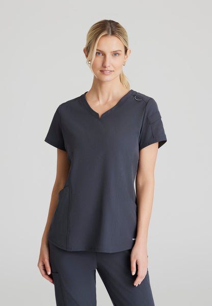 Aura Top - Pewter - Jen's Scrubs