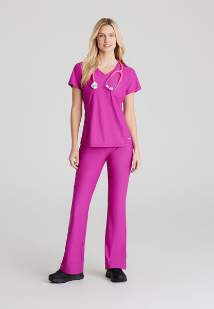 Glide Knit Flare Pant - Deep Magenta - Jen's Scrubs