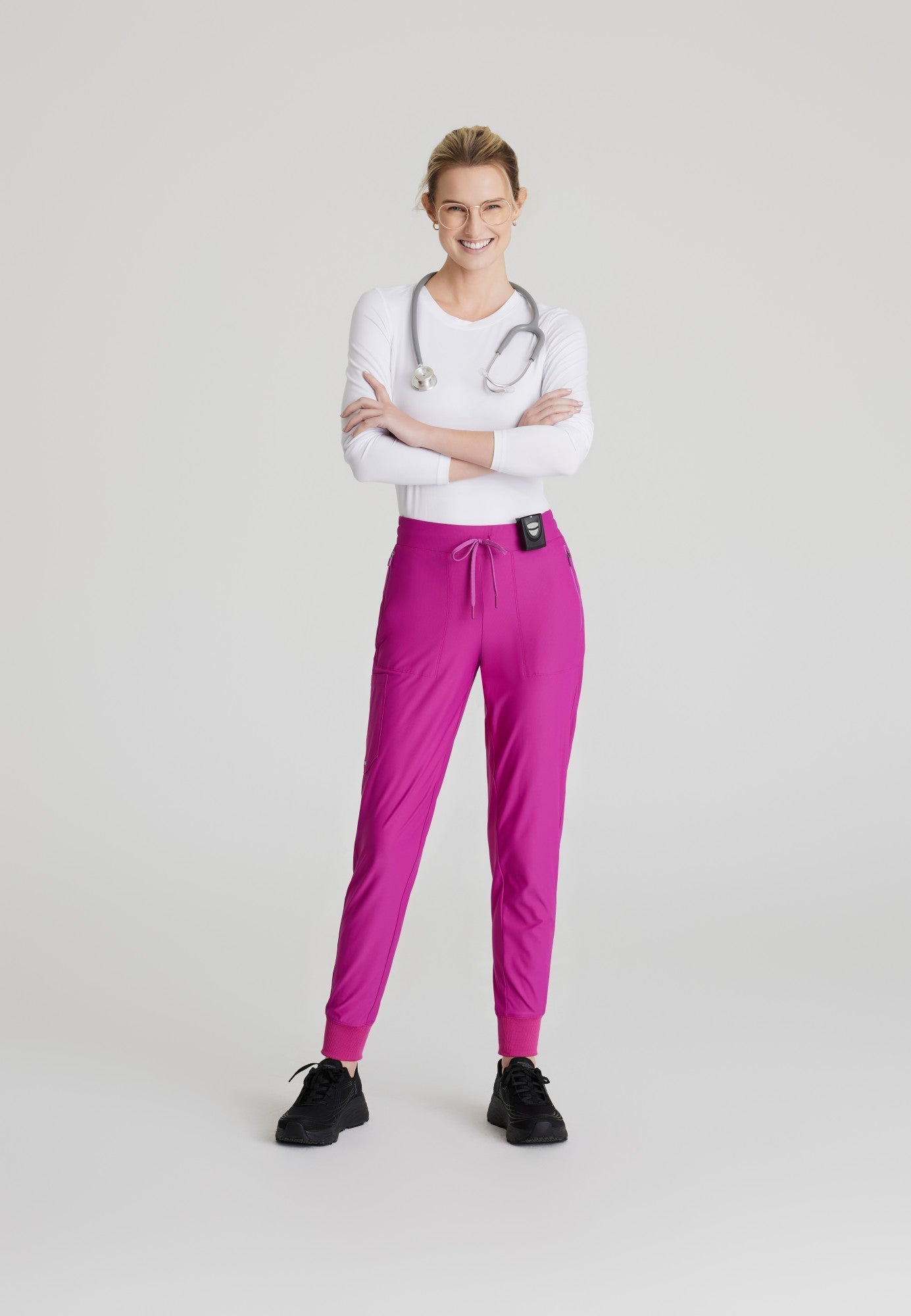 Pace Knit Jogger - Deep Magenta - Jen's Scrubs