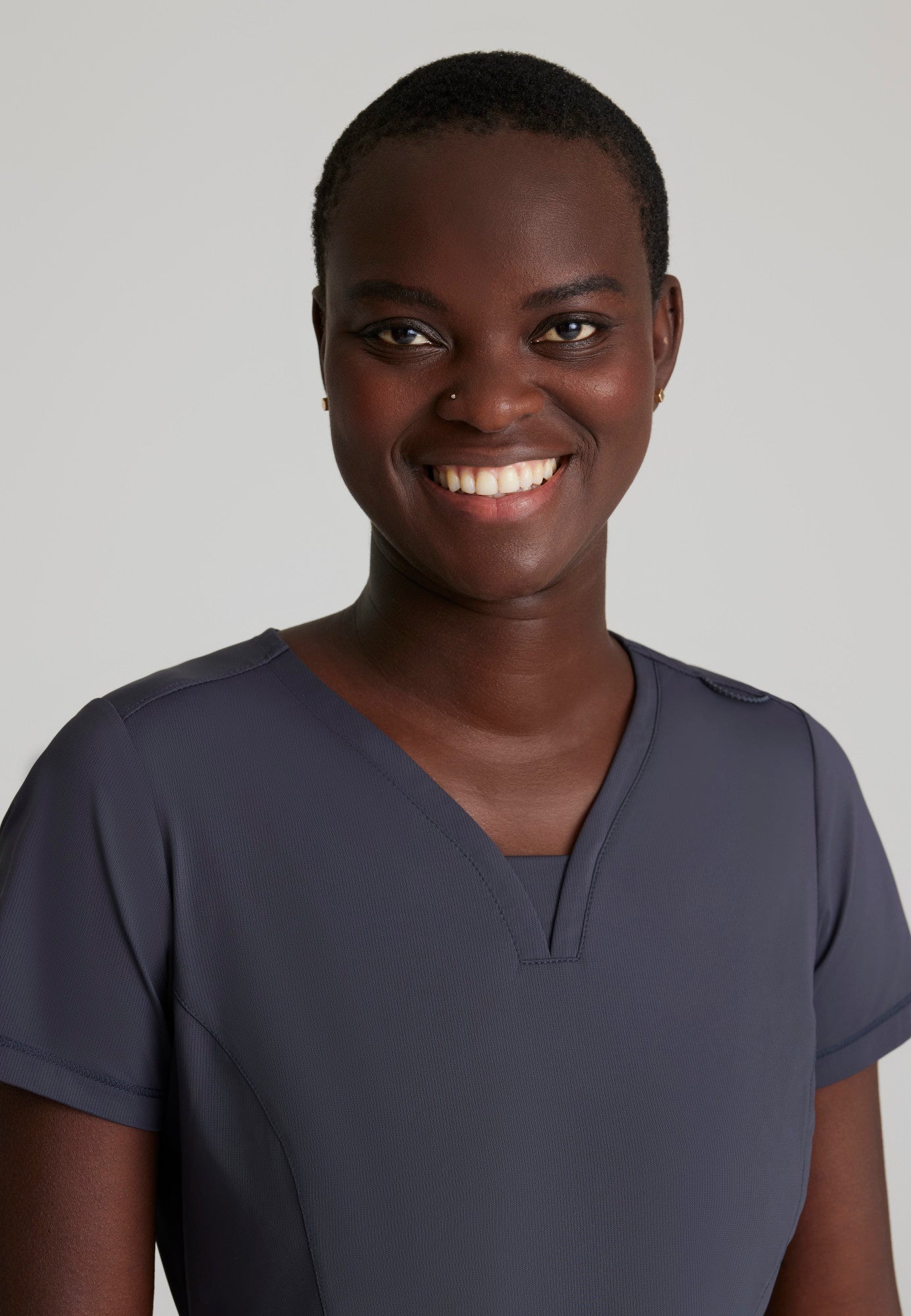 Serene Knit Top - Pewter - Jen's Scrubs