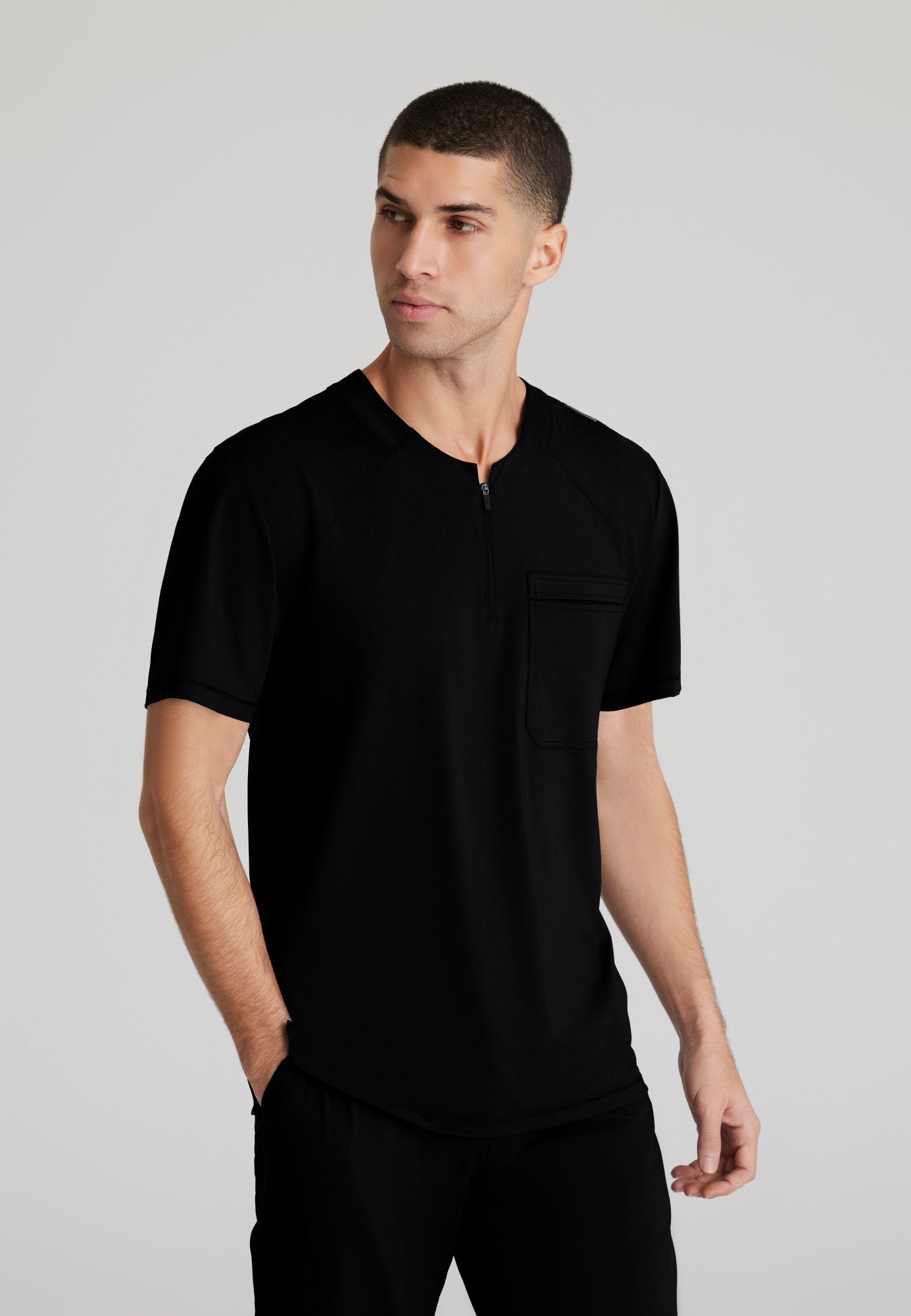 Flex Knit Top - Black - Jen's Scrubs