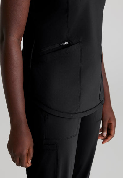 Serene Knit Top - Black - Jen's Scrubs