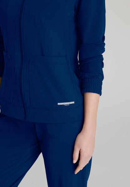 Contour Knit Warm-Up - Navy - Jen's Scrubs
