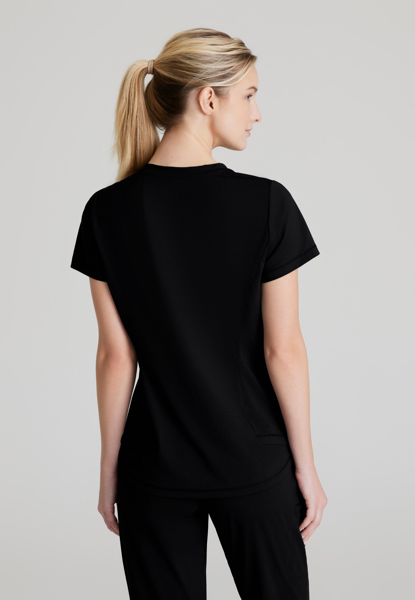 Flow Knit Top - Black - Jen's Scrubs