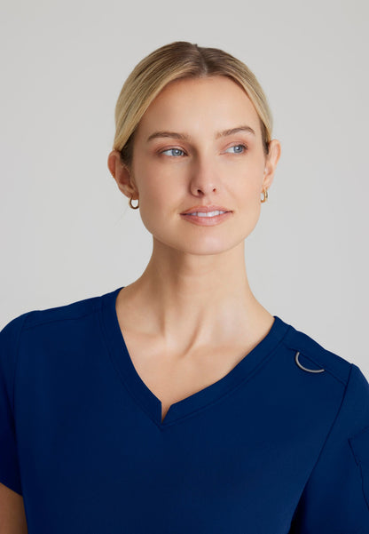 Aura Top - Navy - Jen's Scrubs